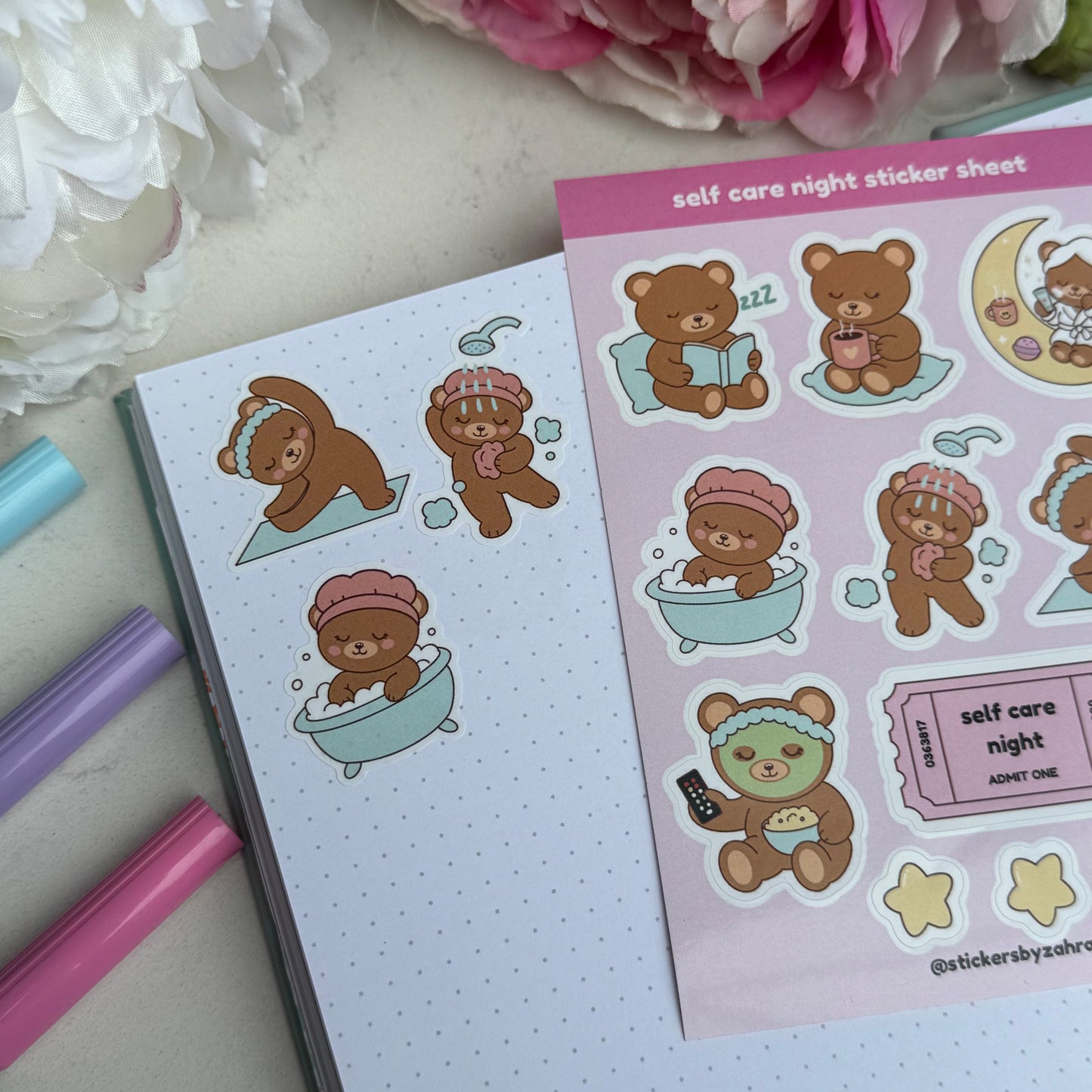 Self Care Night Sticker Sheet