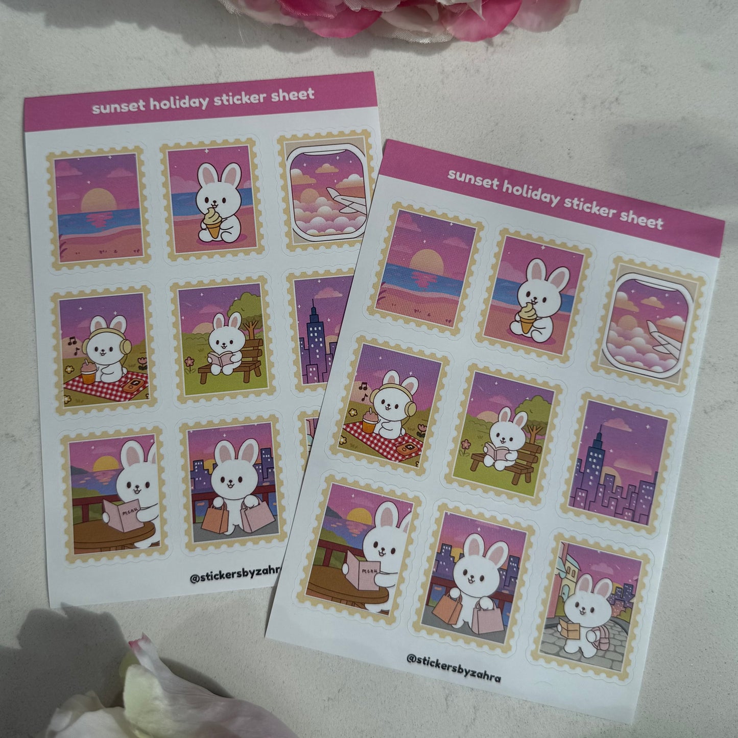 Sunset Holiday Sticker Sheet