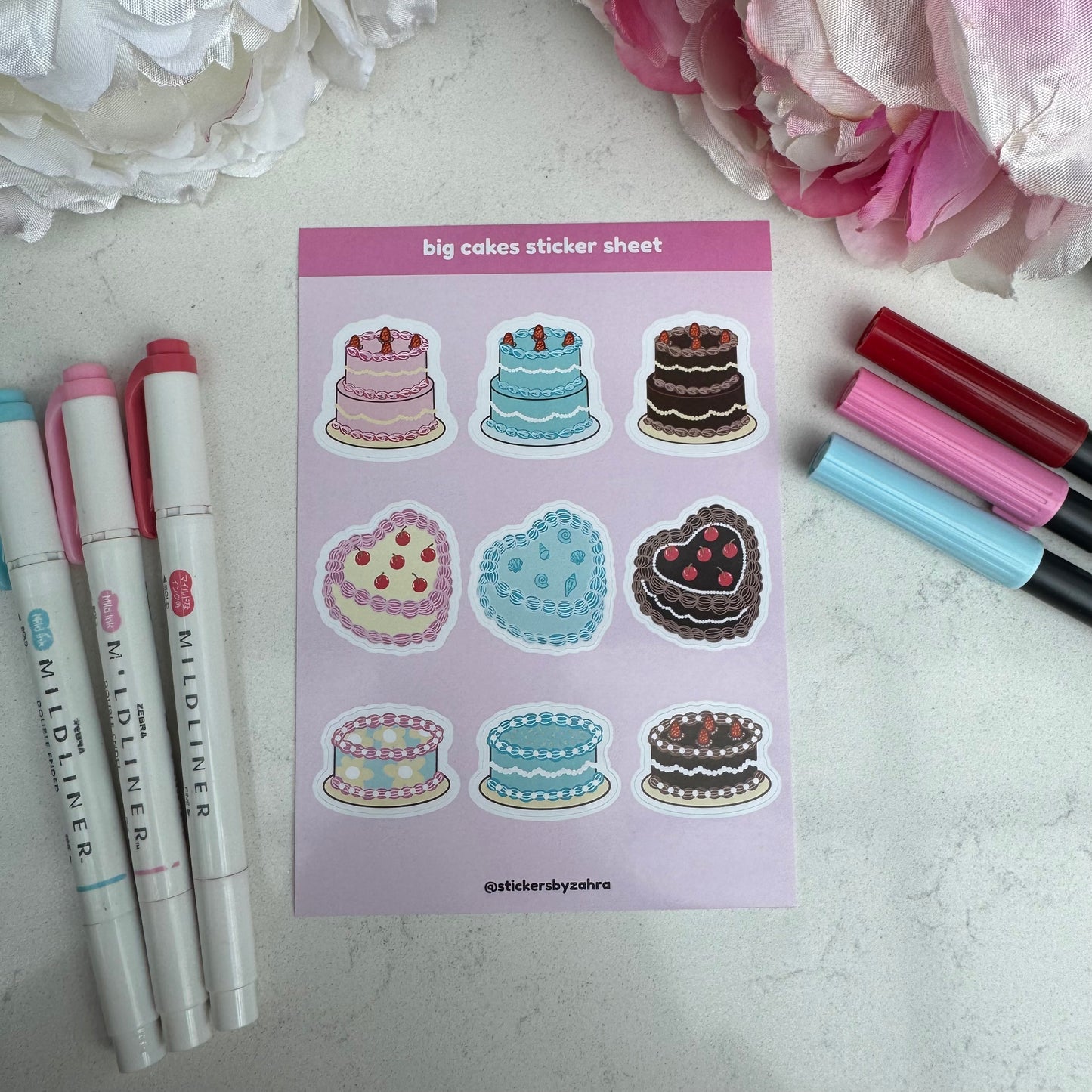 Big Cakes Sticker Sheet