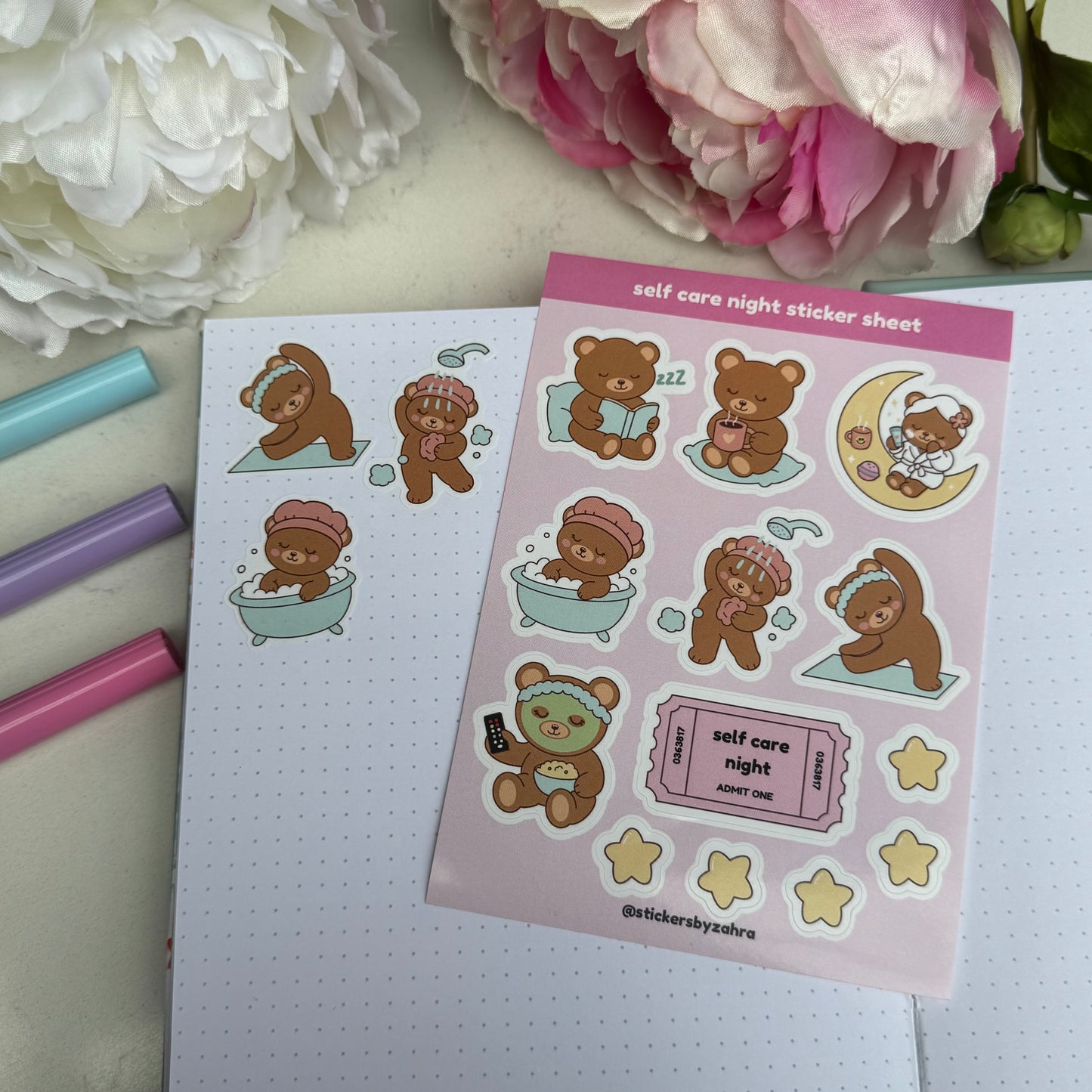 Self Care Night Sticker Sheet