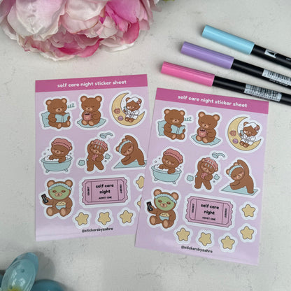 Self Care Night Sticker Sheet
