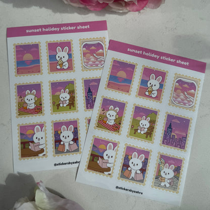 Sunset Holiday Sticker Sheet