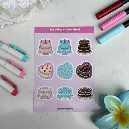 Big Cakes Sticker Sheet