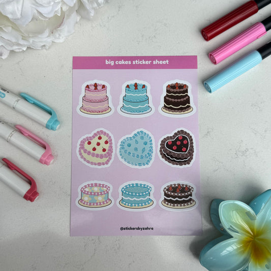 Big Cakes Sticker Sheet