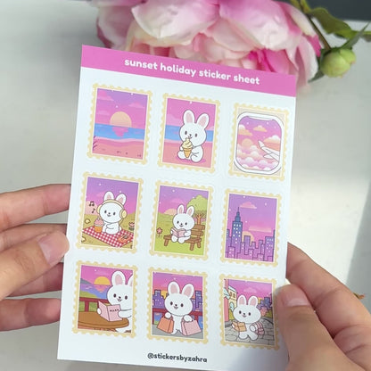 Sunset Holiday Sticker Sheet