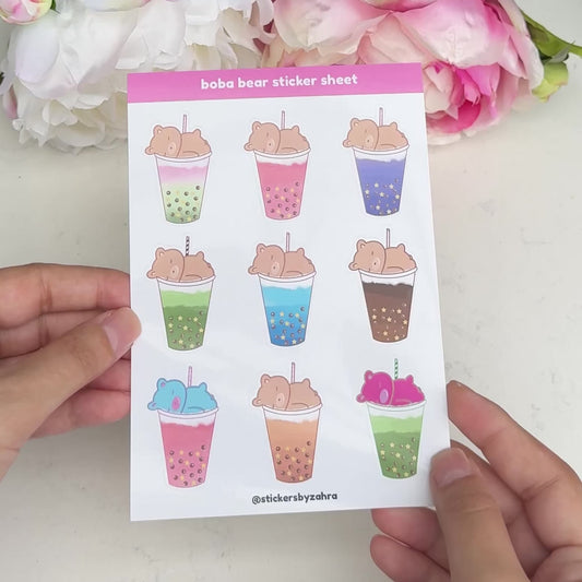 Boba Bear Sticker Sheet