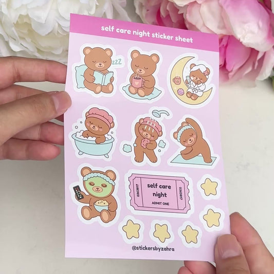 Self Care Night Sticker Sheet